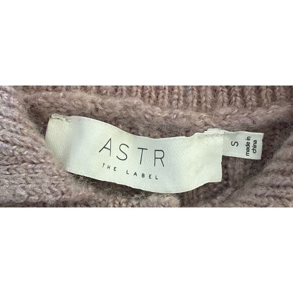 Womens Astr The Label Wool Blend Button Polo Collared Sweater Lilac Lavender S - Picture 3 of 5